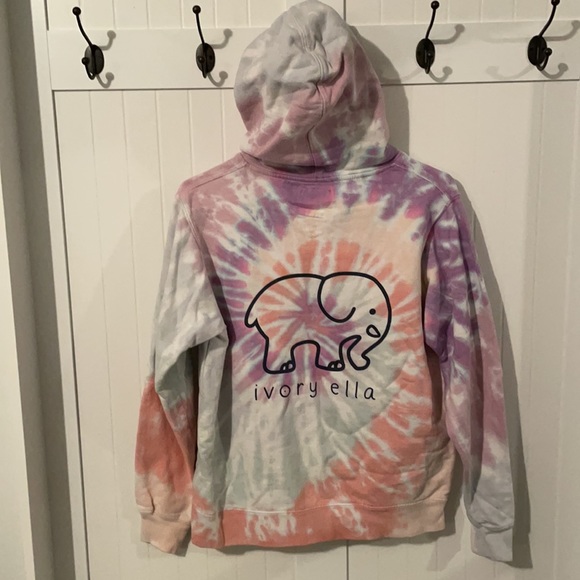 Ivory Ella Oversized S tie dye Hoodie Excellent Cozy Small womens - Picture 6 of 9
